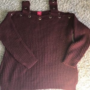 Cold shoulder sweater